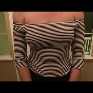 Off the shoulder cropped top